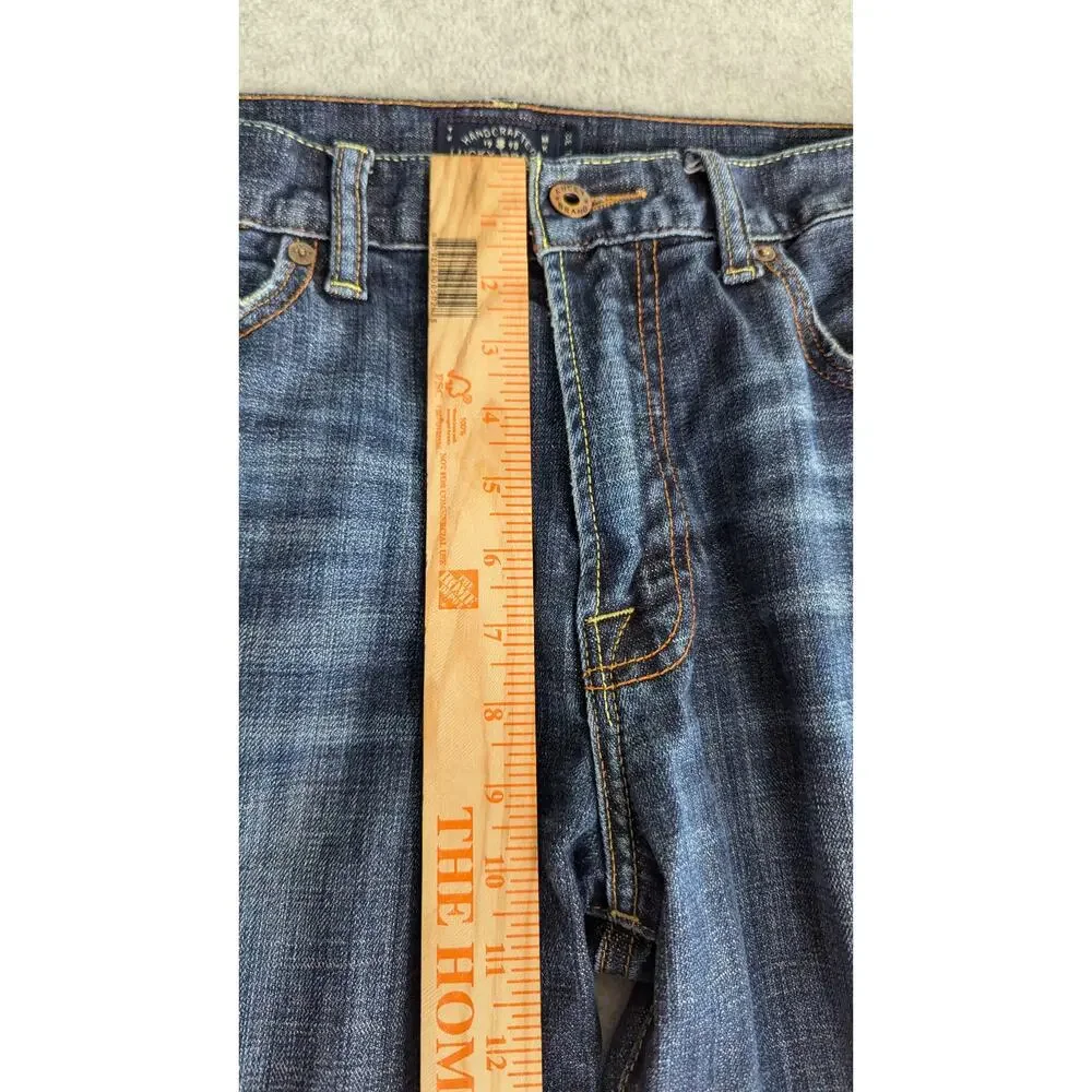 LUCKY BRAND Jeans Size 34x31 Straight Leg Faded Zip Fly‎ 5 Pkt Dark Wash Men